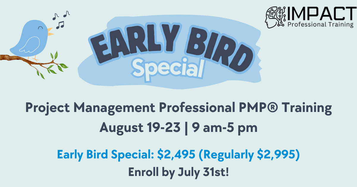 Blue Early Bird Discount pmp